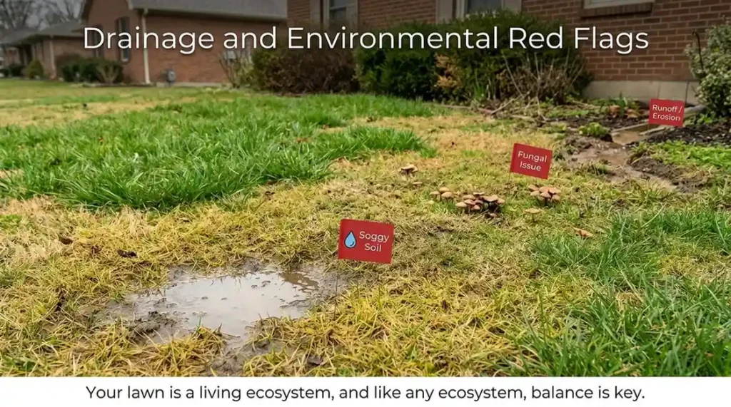Lawn Drainage and Environmental Red Flags
